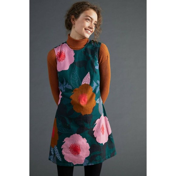Anthropologie Dresses & Skirts - NWT Anthropologie Shift Mini Dress L $160 HTF Floral Green Pink Sleeveless